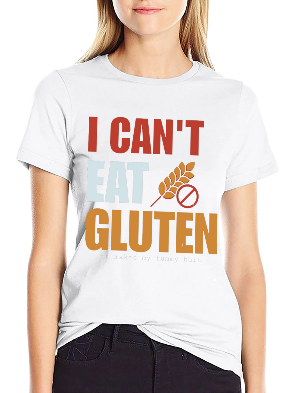 I Cant Eat Gluten T-Shirt - Black