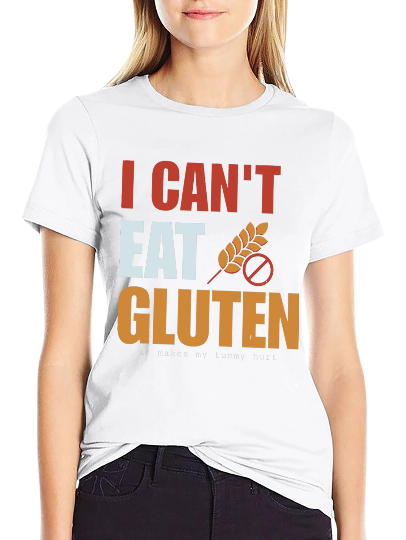 I Cant Eat Gluten T-Shirt - Black