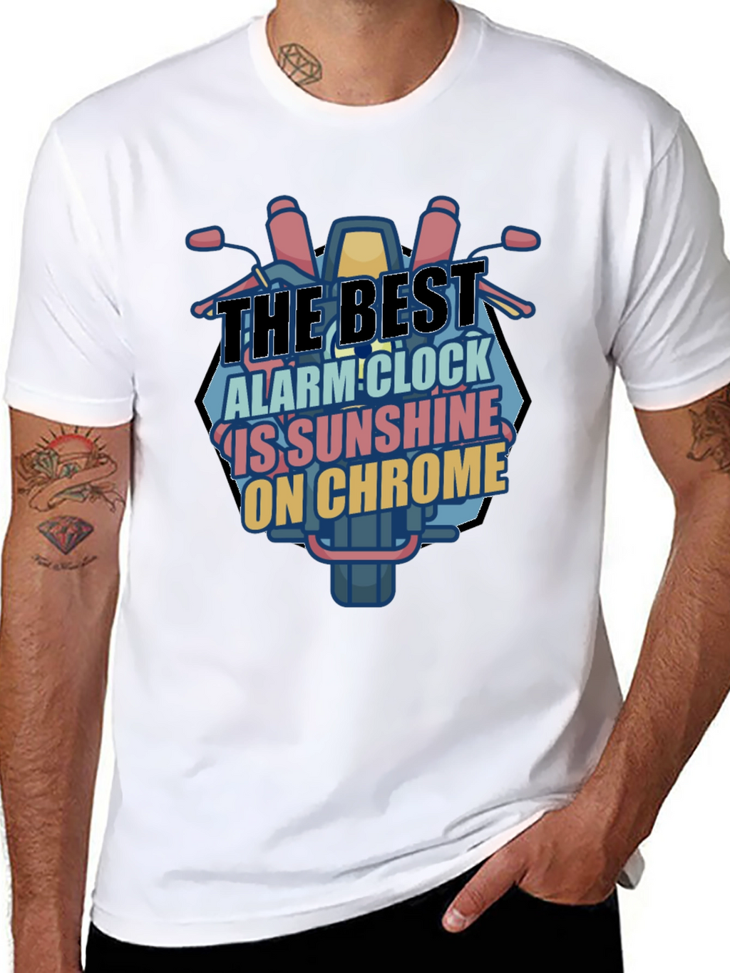Motorcycle Chrome T-Shirt - Best Alarm Clock