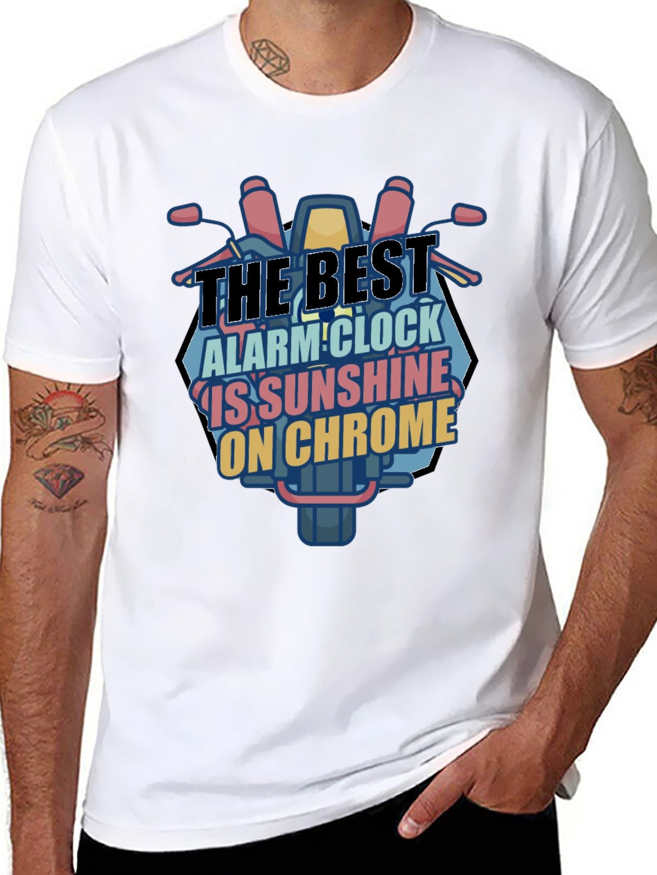 Motorcycle Chrome T-Shirt - Best Alarm Clock