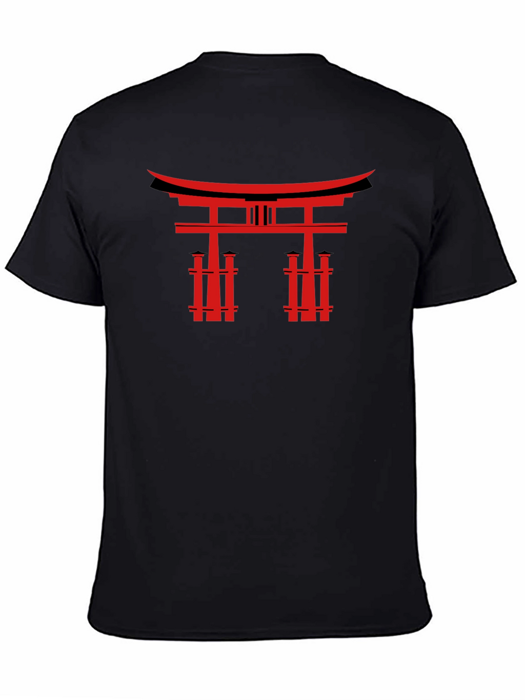 Japanese Torii Gate Graphic Tee - Black