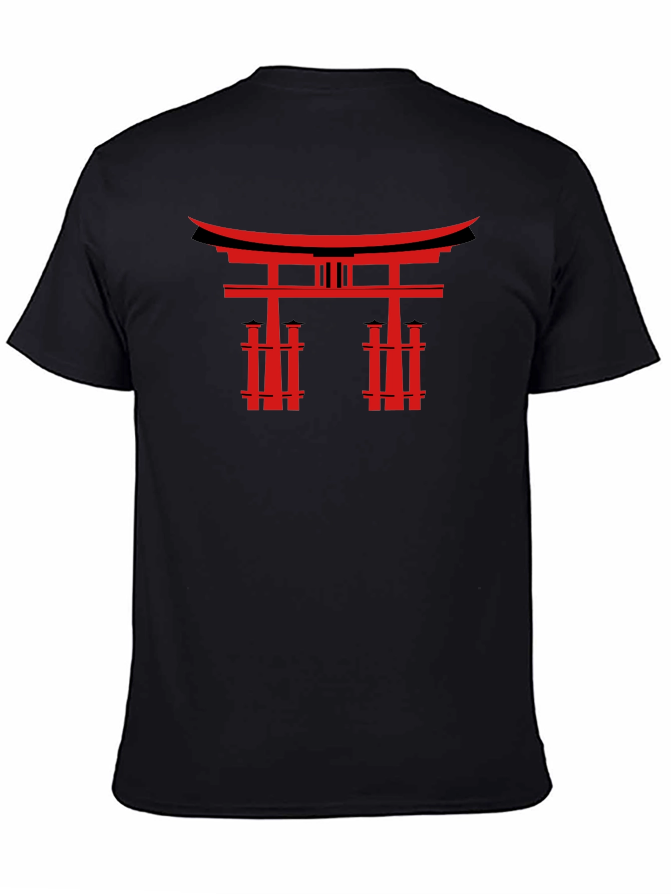 Japanese Torii Gate Graphic Tee - Black