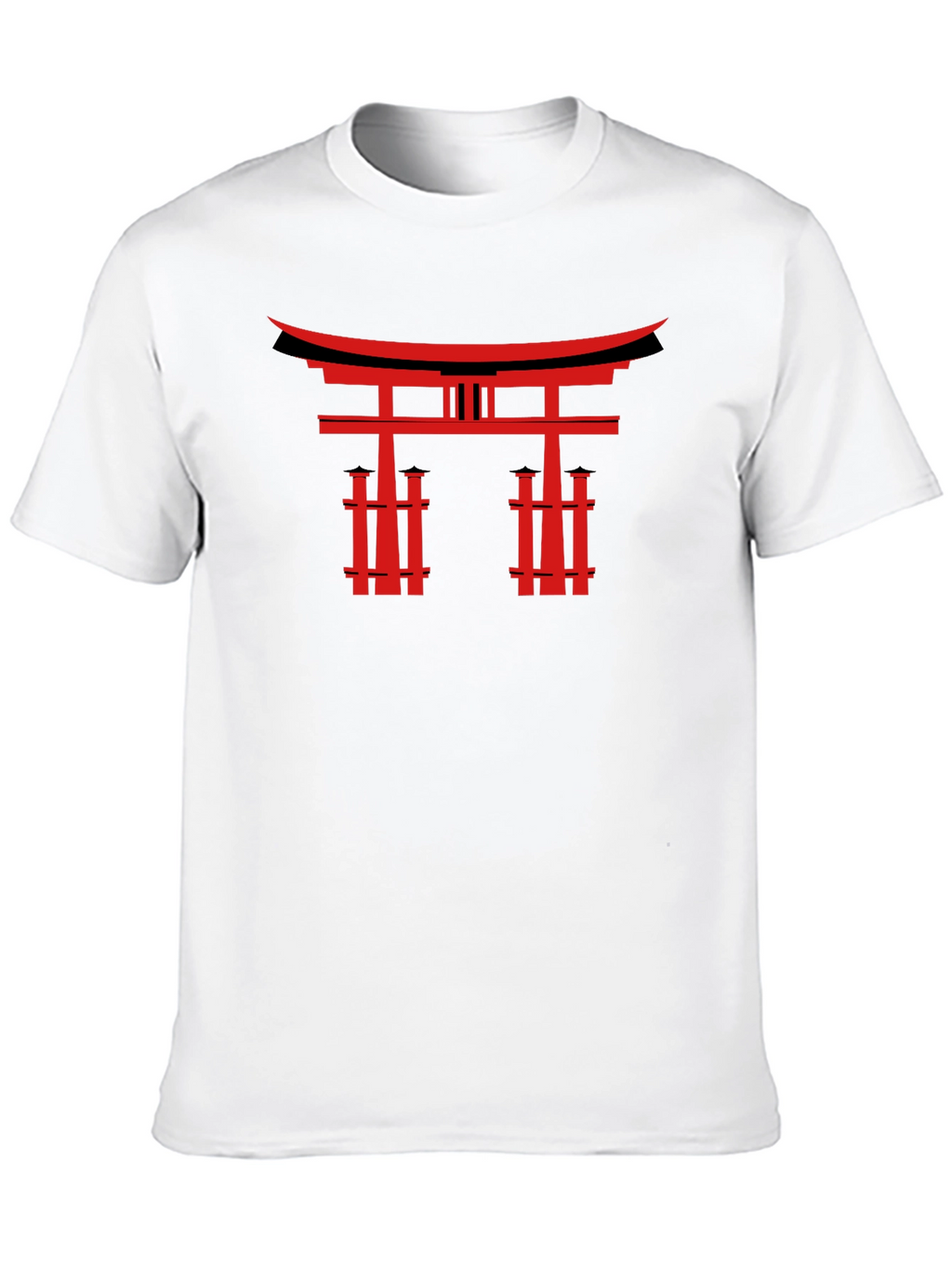 Japanese Torii Gate Graphic Tee - Black
