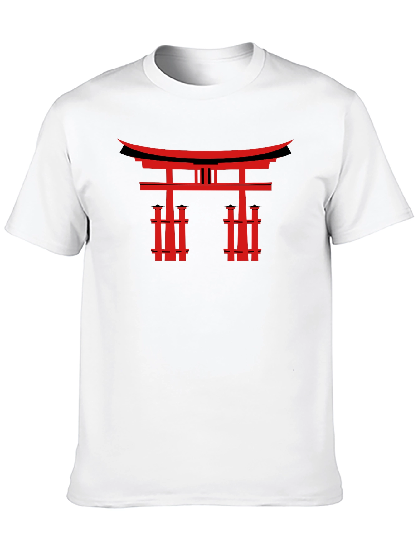 Japanese Torii Gate Graphic Tee - Black