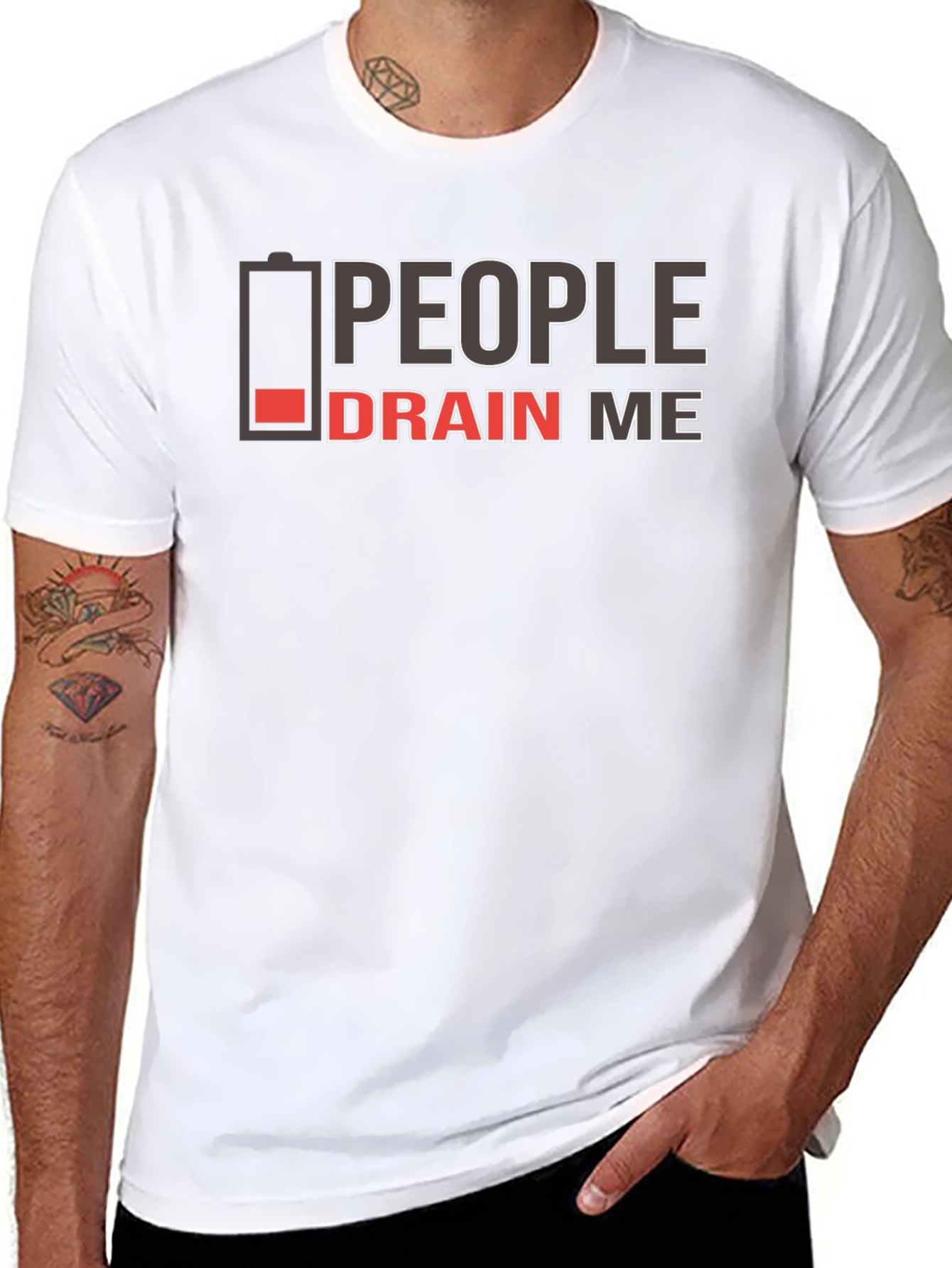 People Drain Me Graphic T-Shirt