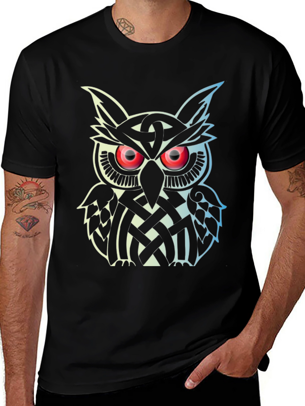 Celtic Knot Owl Graphic T-Shirt