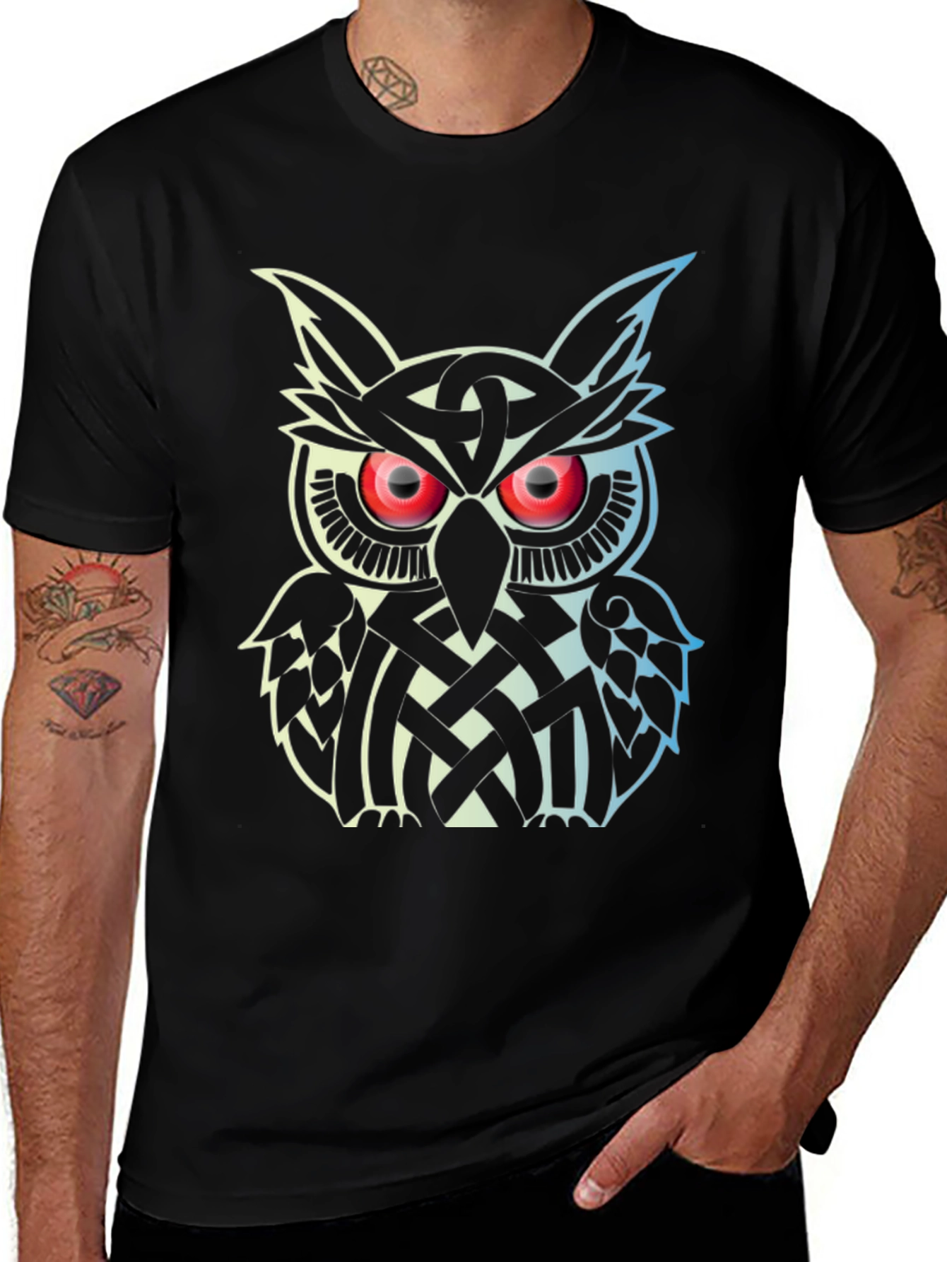 Celtic Knot Owl Graphic T-Shirt