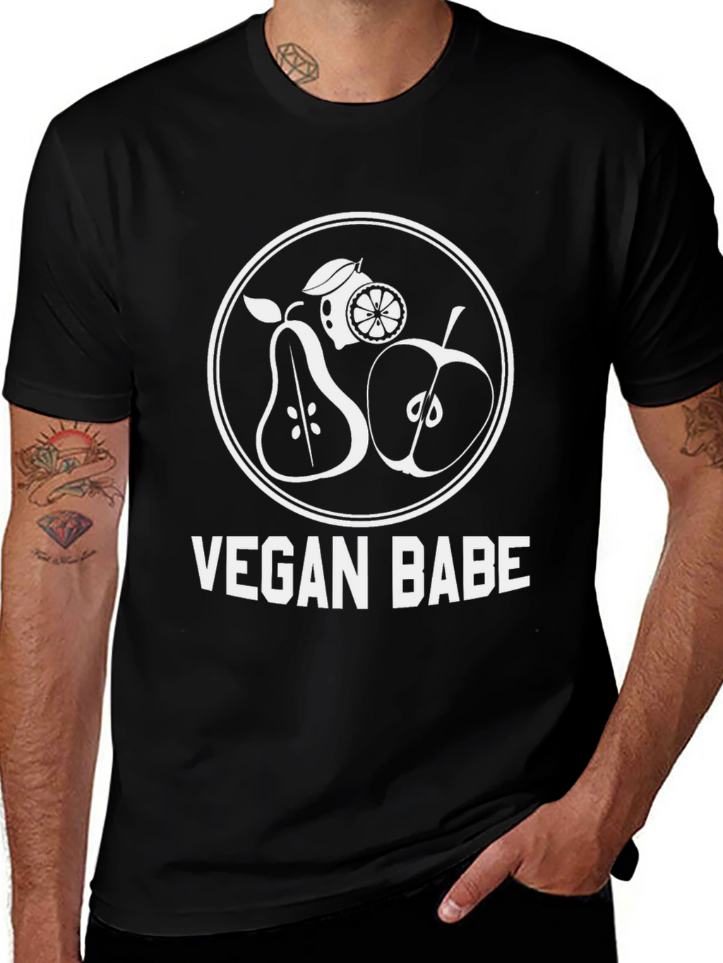 Vegan Babe Graphic Tee - Black Unisex T-Shirt
