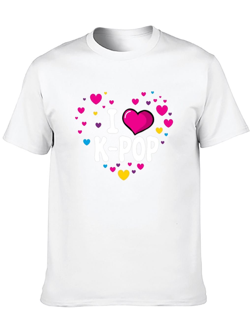 I Heart K-Pop Graphic Tee - Black Cotton T-Shirt