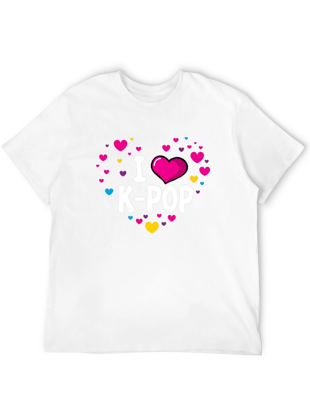 I Heart K-Pop Graphic Tee - Black Cotton T-Shirt
