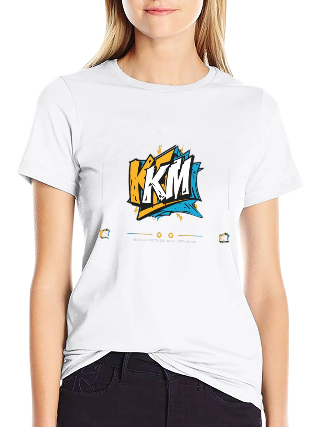 KFM Graphic Print Black T-Shirt