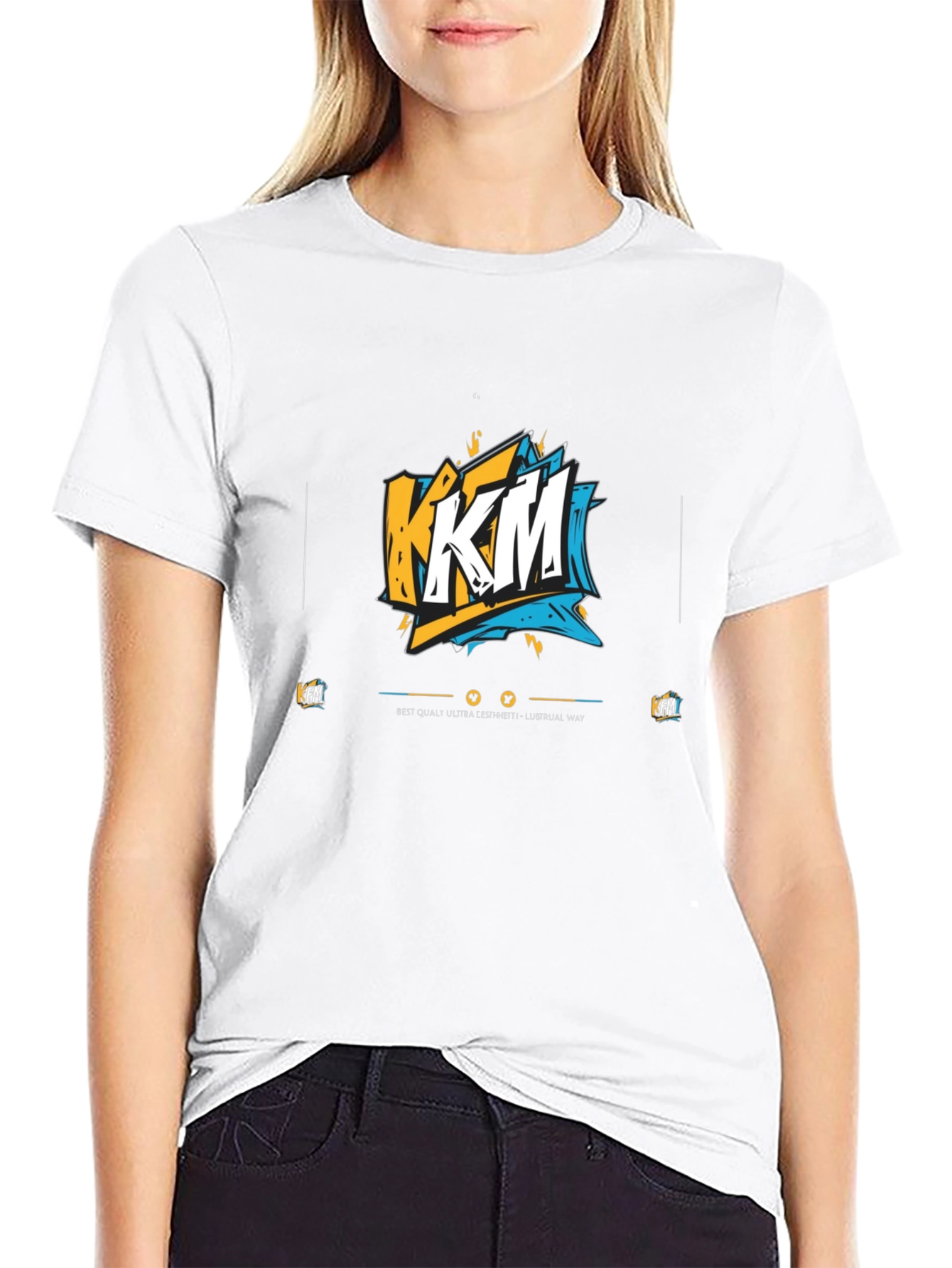 KFM Graphic Print Black T-Shirt