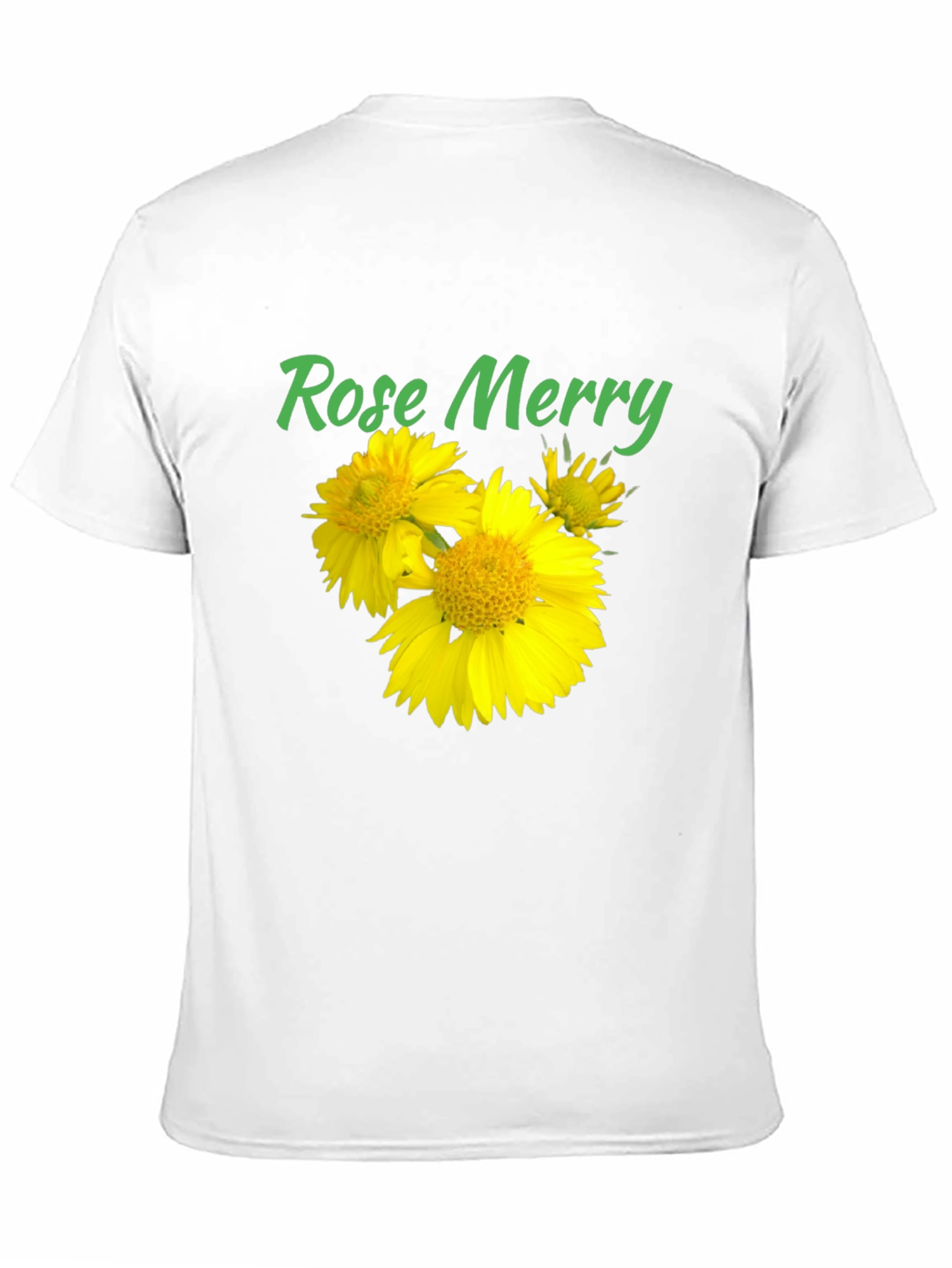 Rose Merry Sunflower Graphic Black T-Shirt