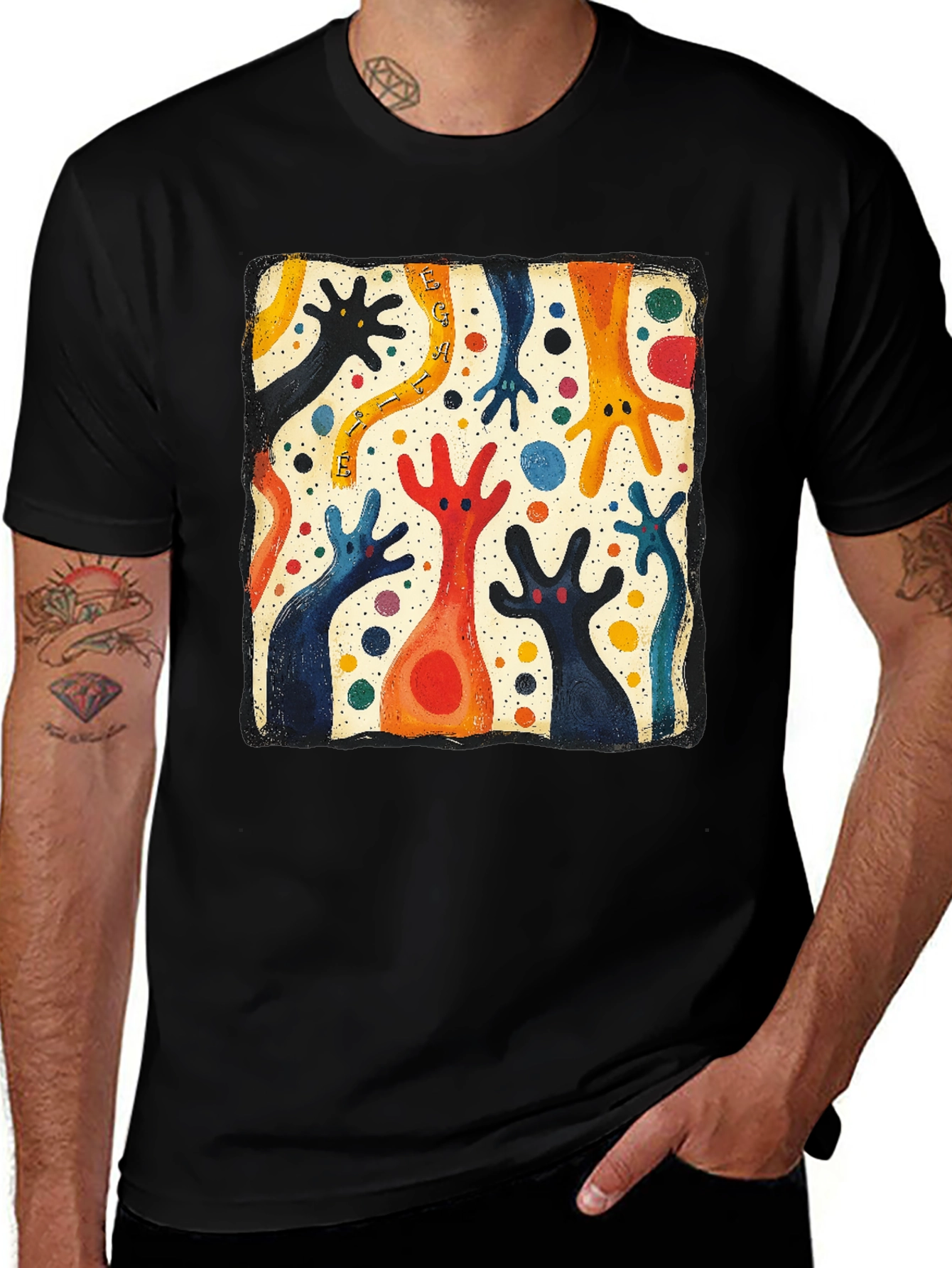 Abstract Colorful Creature Tee