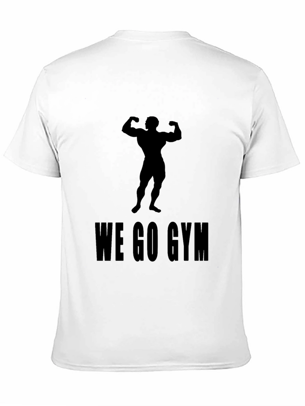 We Go Gym Black T-Shirt - Bodybuilder Design