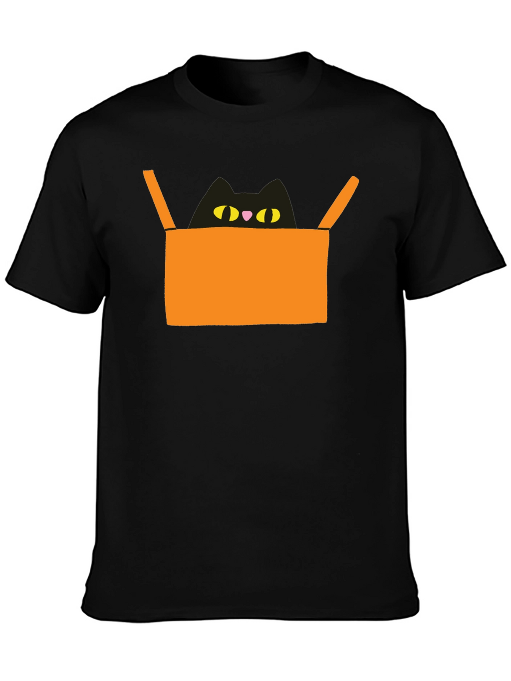 Cat in Box Graphic Tee - Unique Design