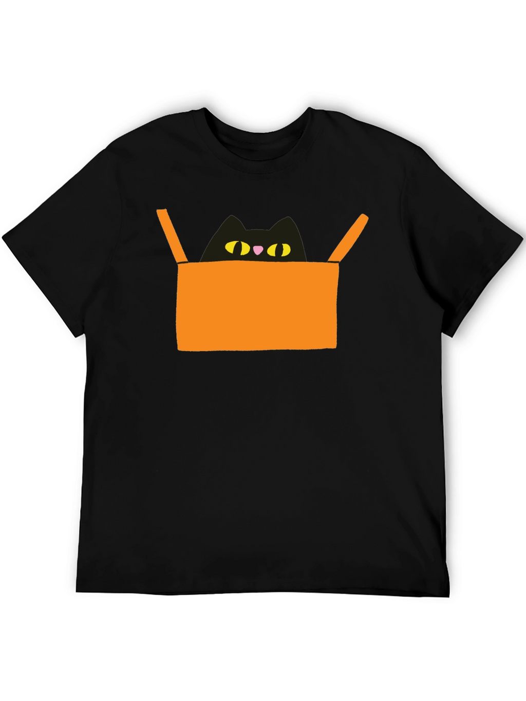 Cat in Box Graphic Tee - Unique Design