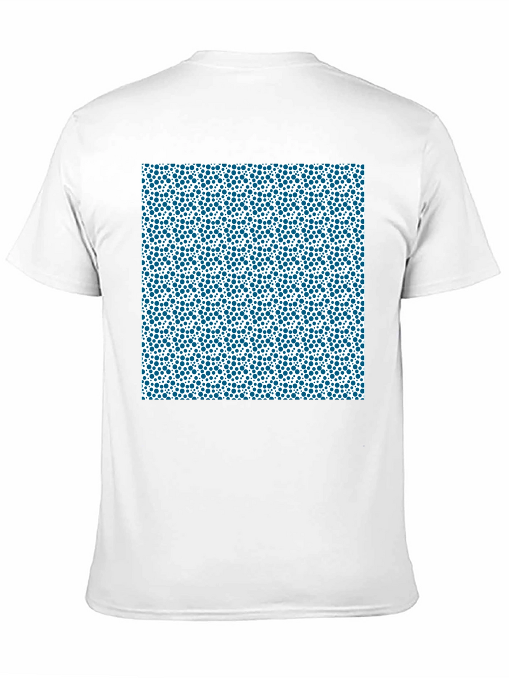 Modern Blue Dot Pattern Black T-Shirt