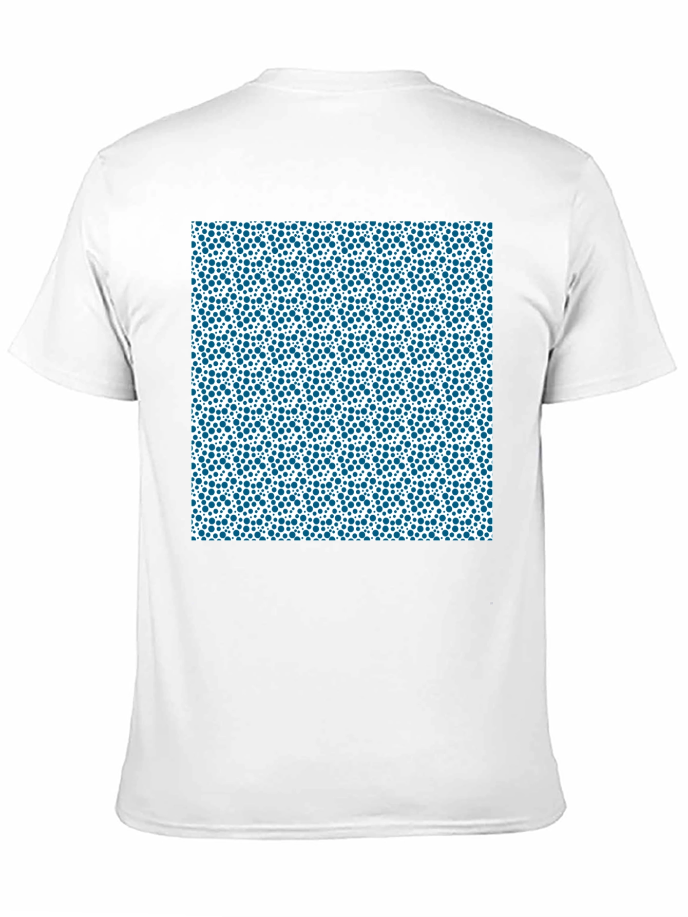 Modern Blue Dot Pattern Black T-Shirt