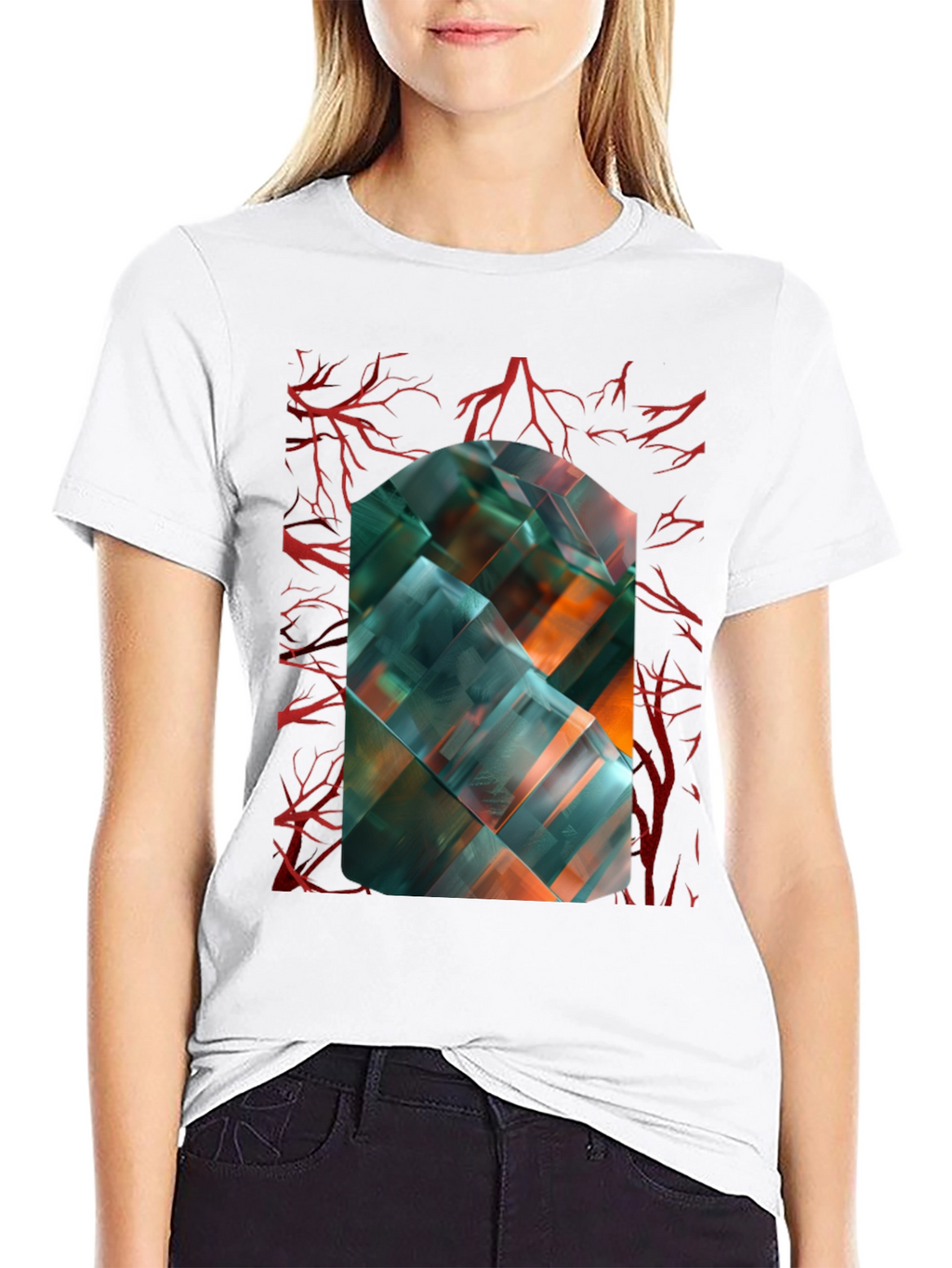 Abstract Geometric Art T-Shirt - Modern Design