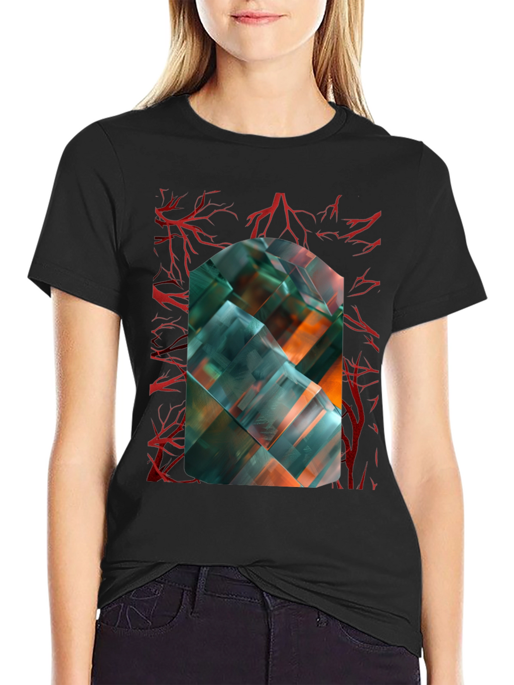 Abstract Geometric Art T-Shirt - Modern Design
