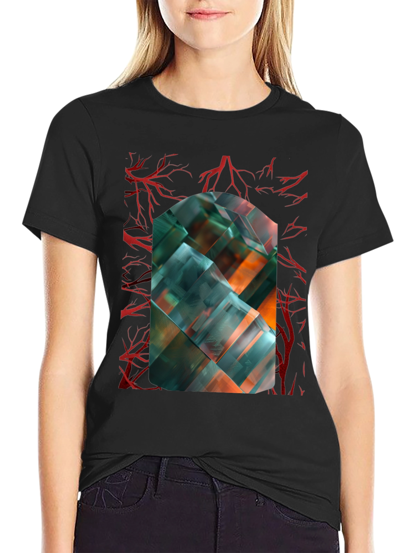 Abstract Geometric Art T-Shirt - Modern Design