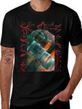 Abstract Geometric Art T-Shirt - Modern Design