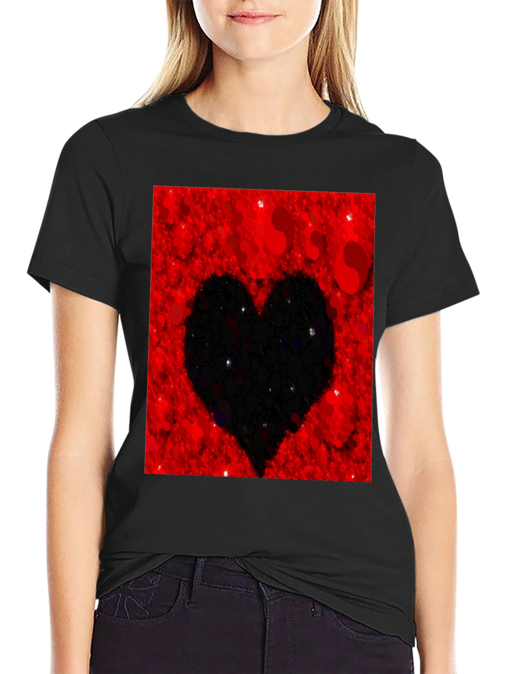Heart Silhouette T-Shirt - Red Valentines Day Tee