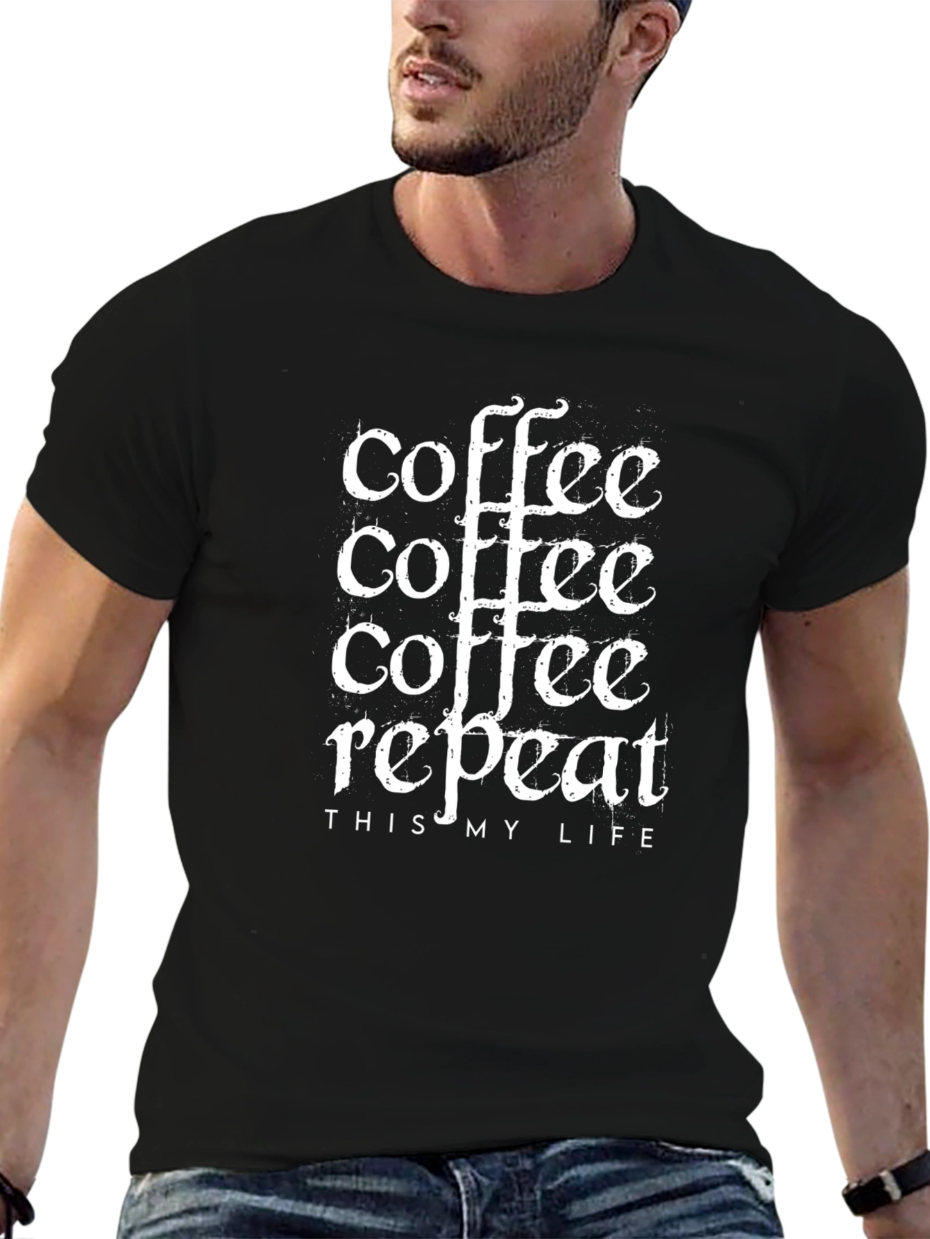 Coffee Repeat T-Shirt - This is My Life