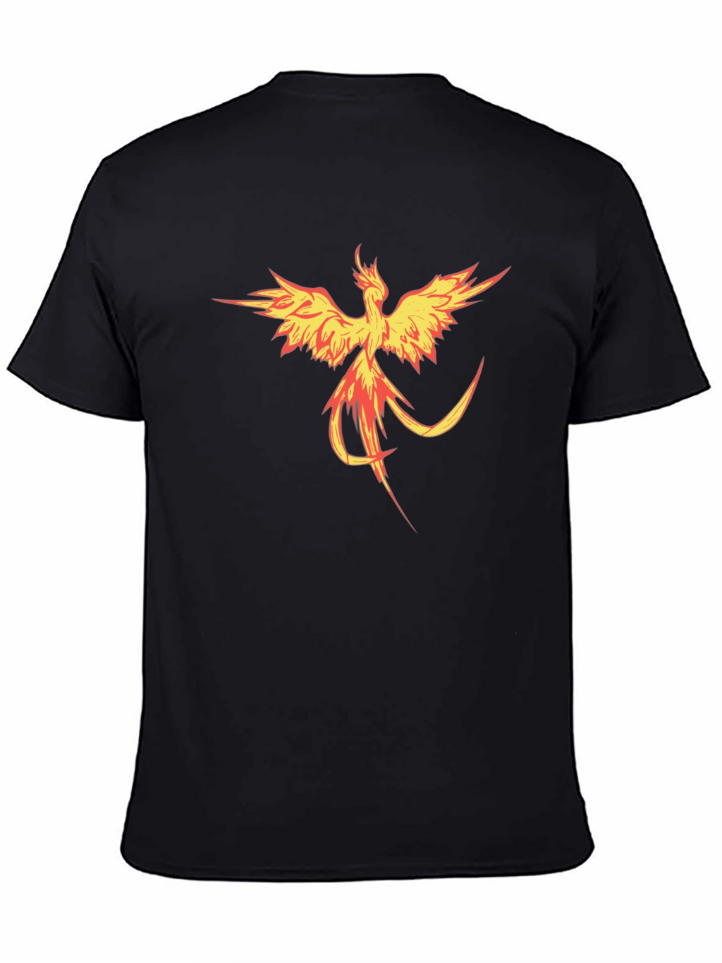 Fiery Phoenix Graphic Tee - Bold Black T-Shirt