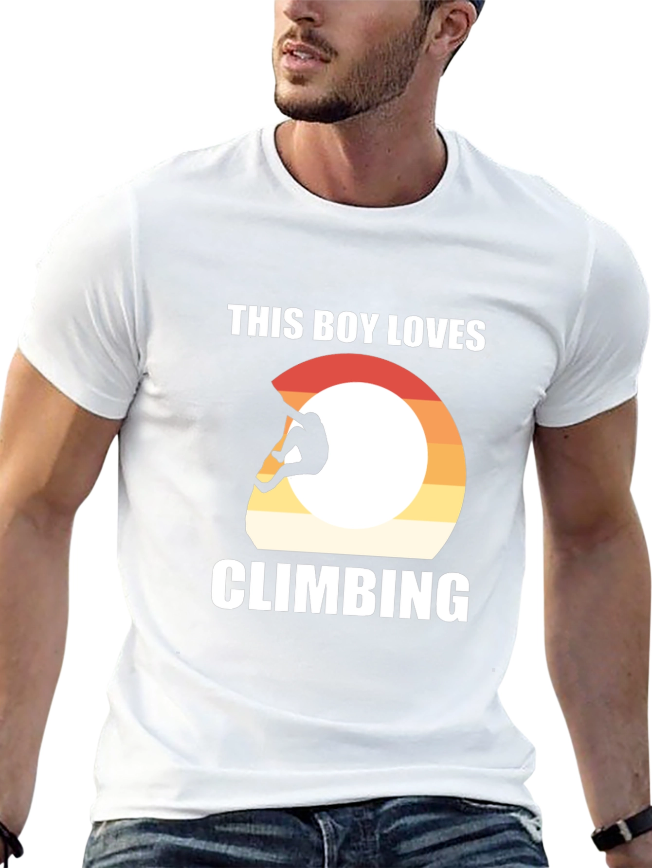 Climbing T-Shirt - This Boy Loves Climbing - Black