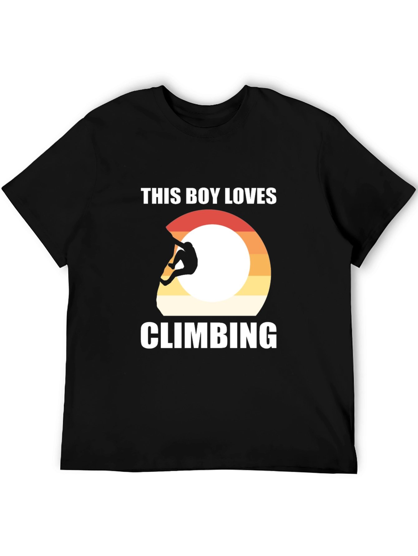 Climbing T-Shirt - This Boy Loves Climbing - Black