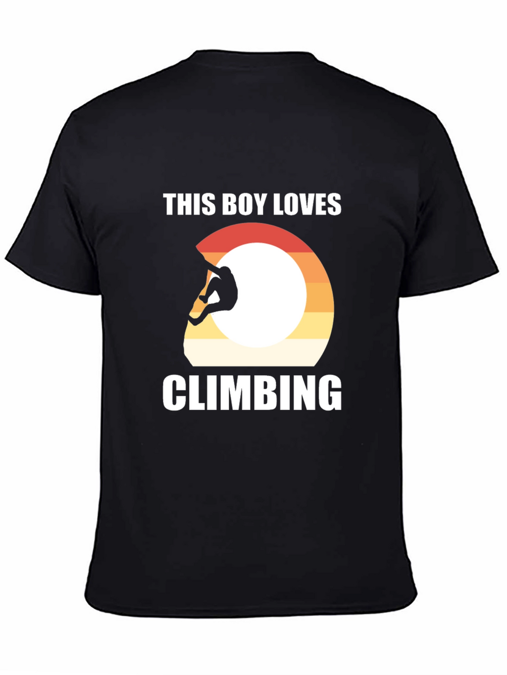 Climbing T-Shirt - This Boy Loves Climbing - Black