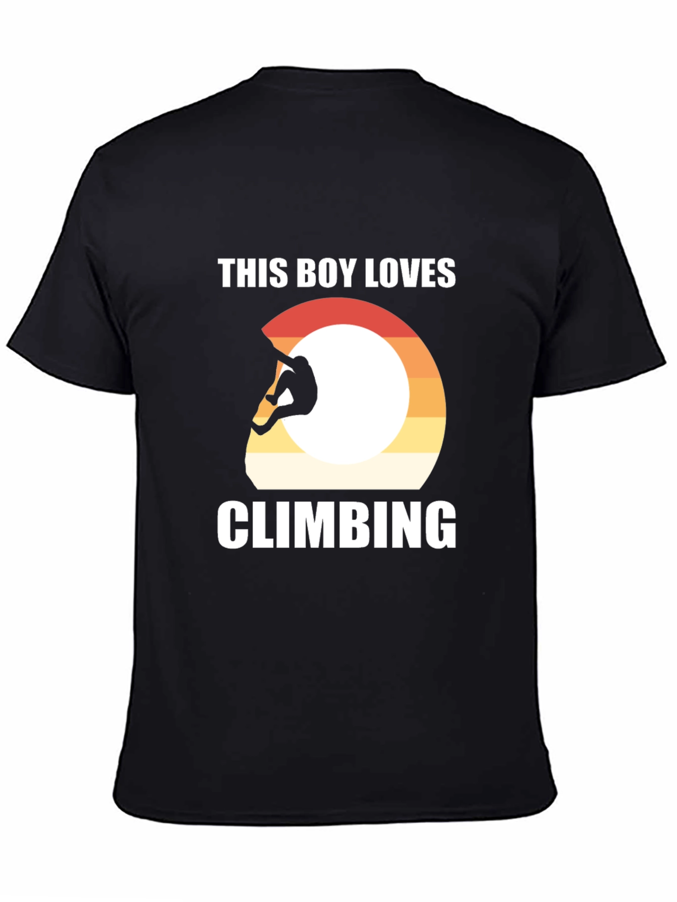 Climbing T-Shirt - This Boy Loves Climbing - Black