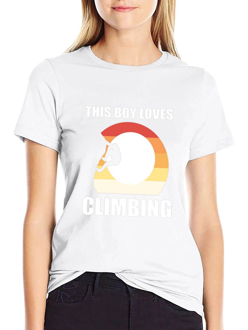 Climbing T-Shirt - This Boy Loves Climbing - Black