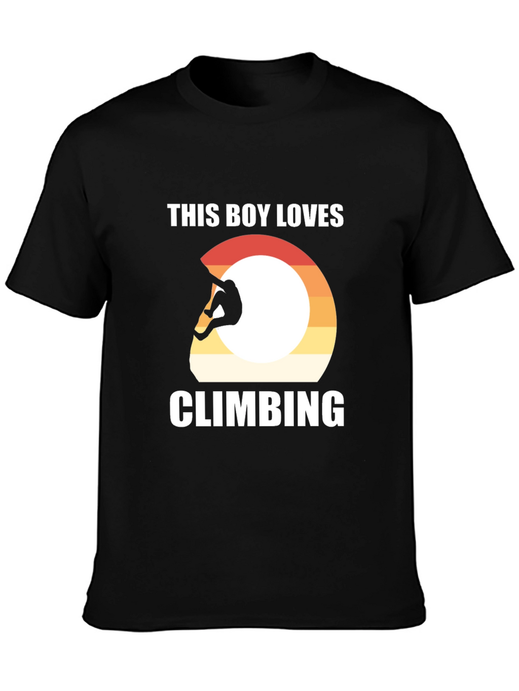 Climbing T-Shirt - This Boy Loves Climbing - Black