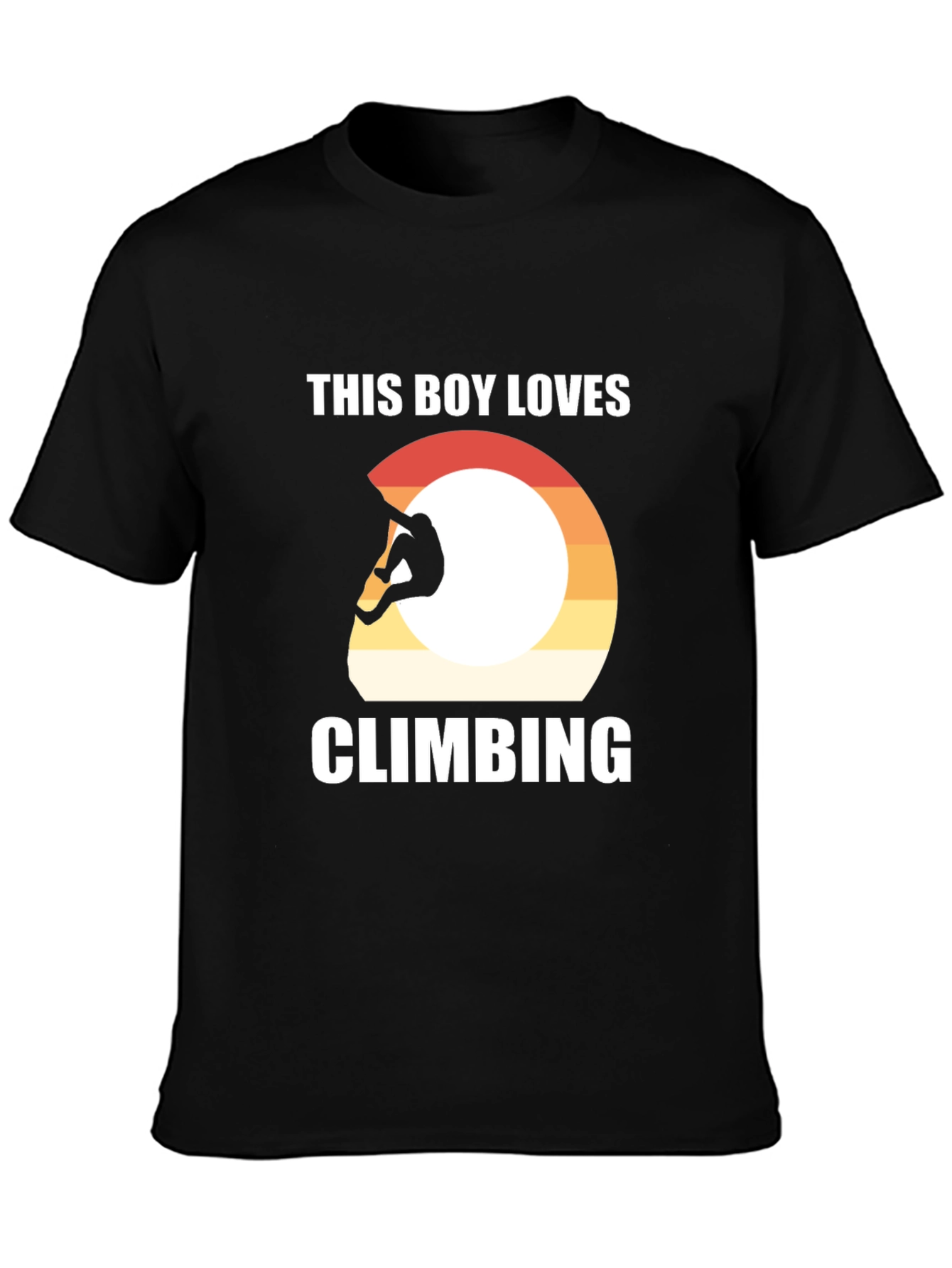 Climbing T-Shirt - This Boy Loves Climbing - Black