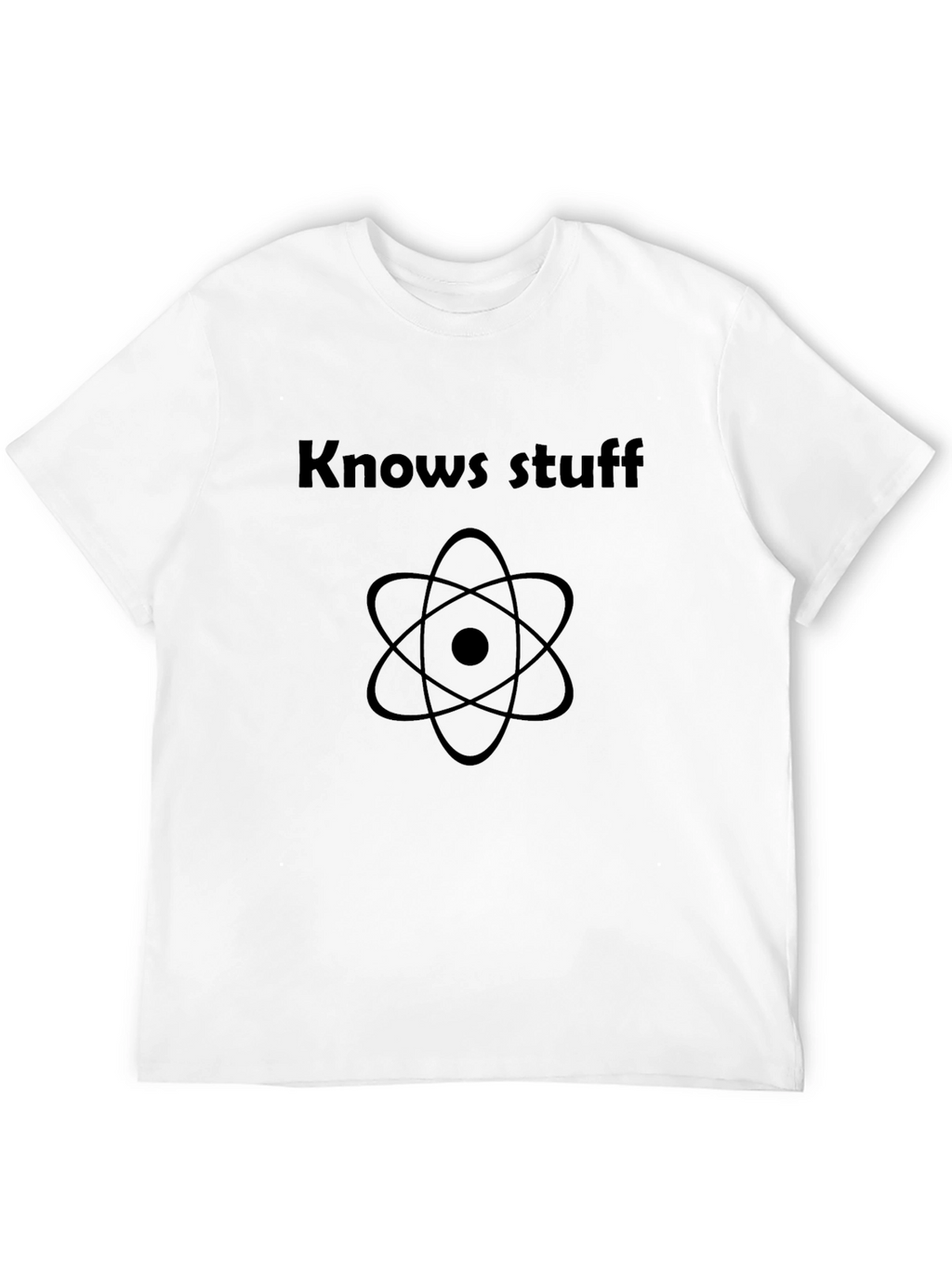 Knows Stuff Atom Graphic Black T-Shirt