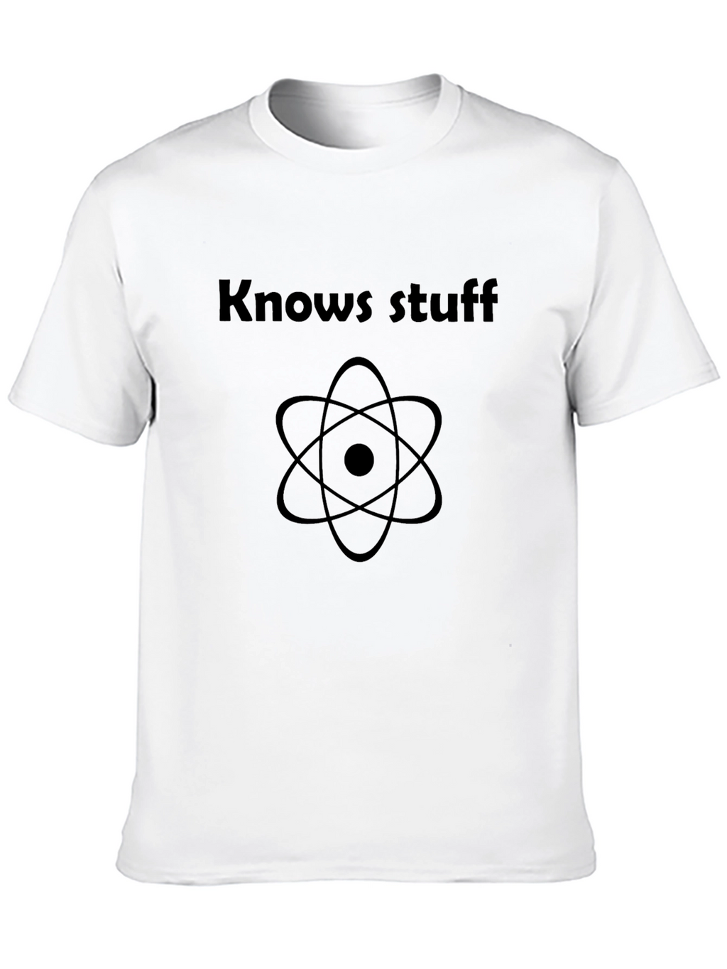 Knows Stuff Atom Graphic Black T-Shirt