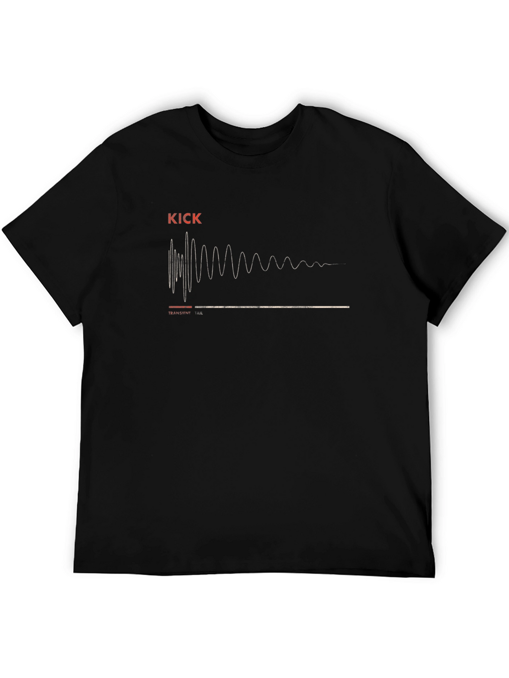 Kick Transient Waveform T-Shirt - Black Graphic Tee