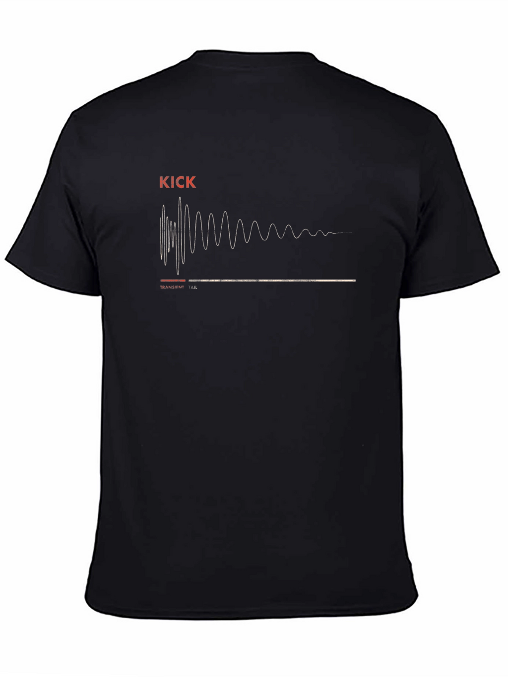 Kick Transient Waveform T-Shirt - Black Graphic Tee