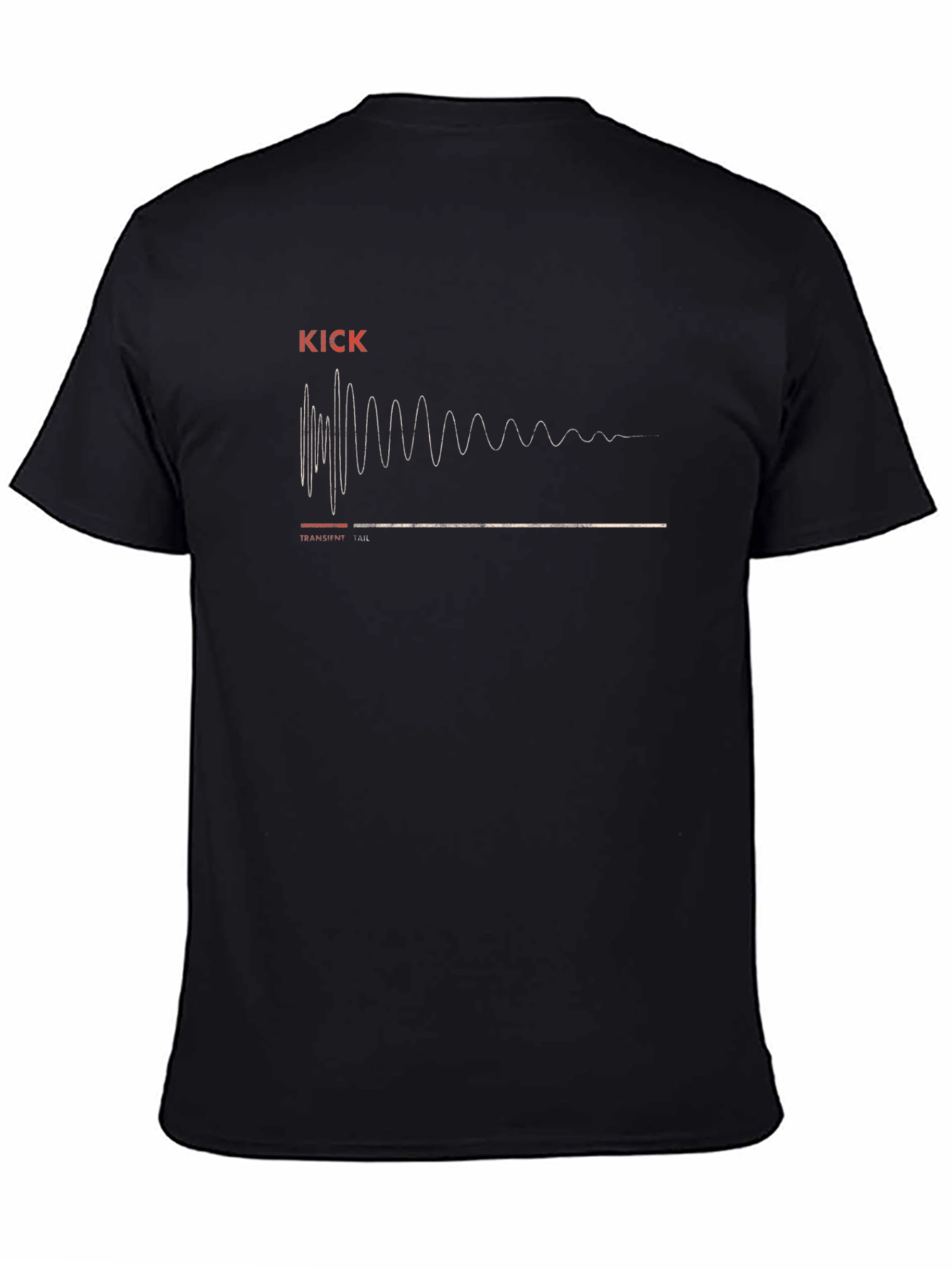 Kick Transient Waveform T-Shirt - Black Graphic Tee