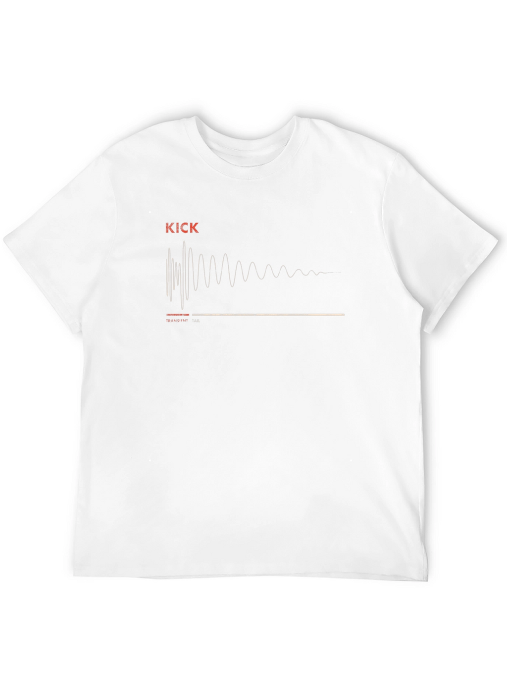 Kick Transient Waveform T-Shirt - Black Graphic Tee