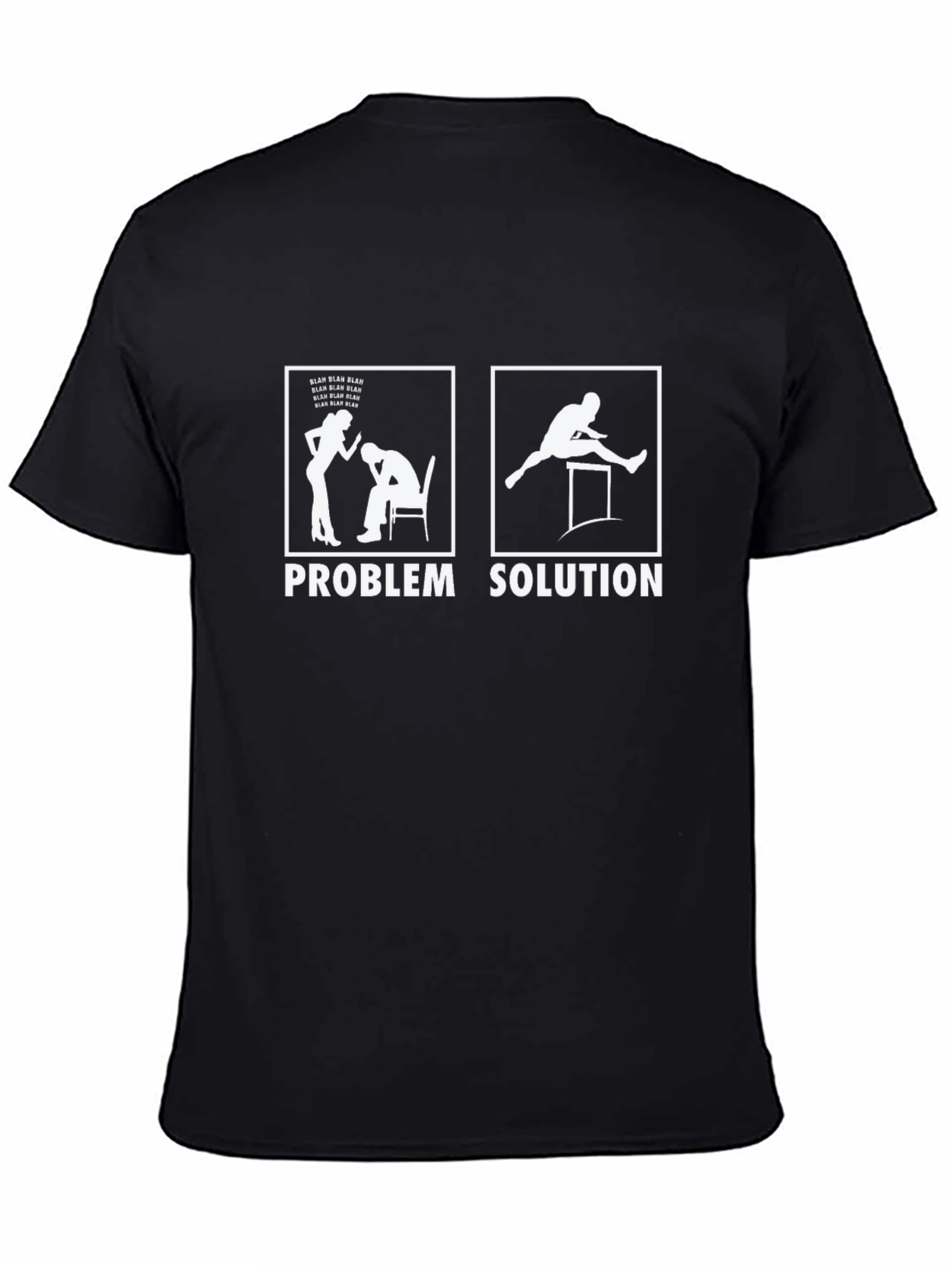 Problem Solution Graphic Tee - Black Humor T-Shirt