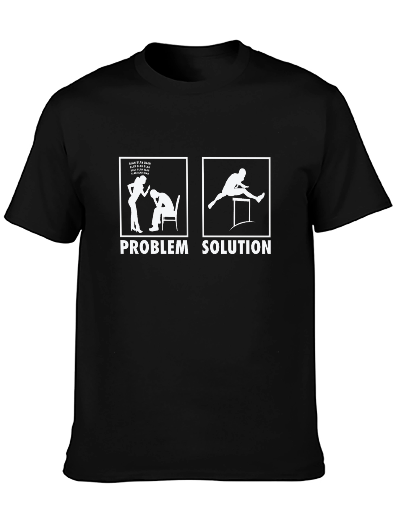 Problem Solution Graphic Tee - Black Humor T-Shirt
