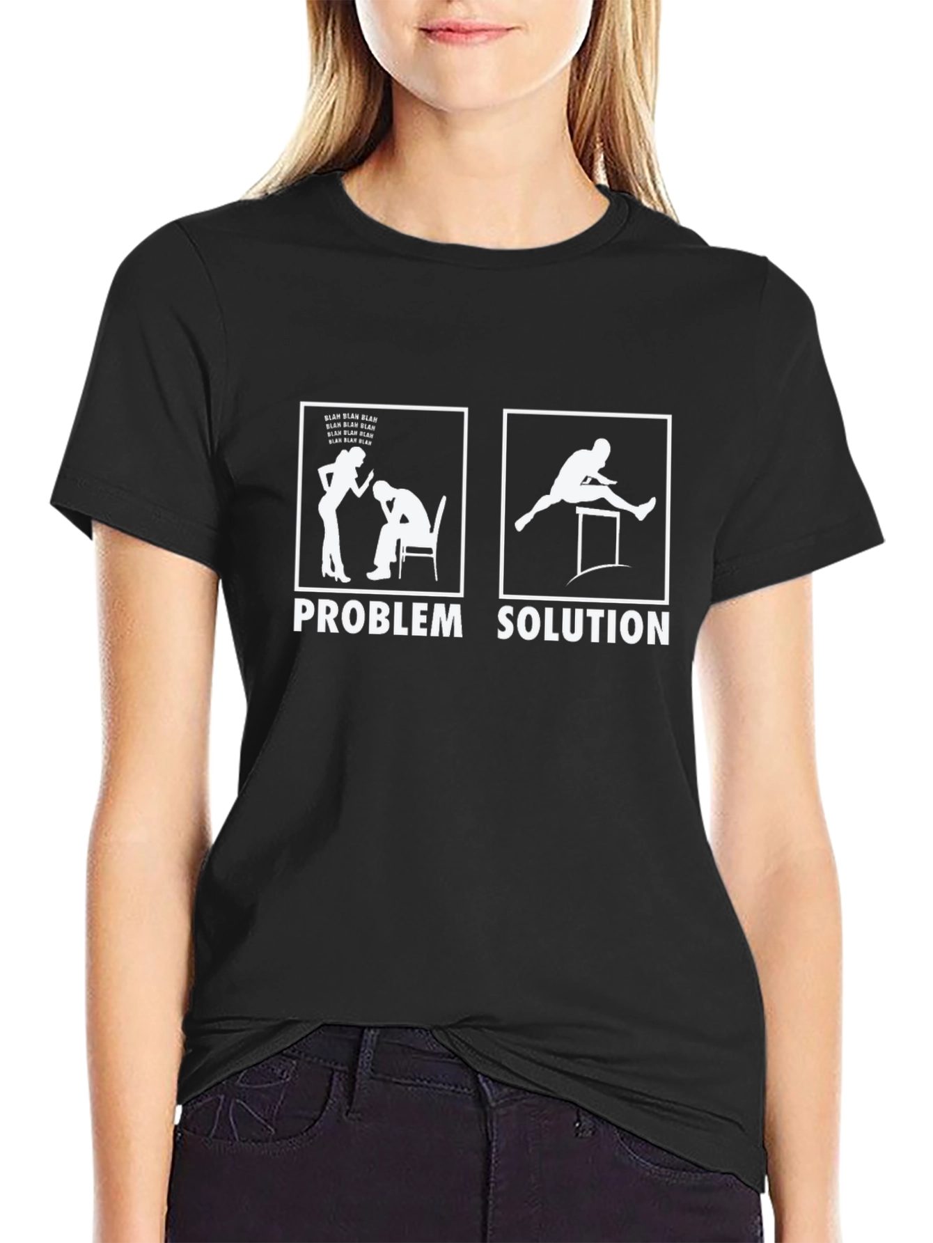 Problem Solution Graphic Tee - Black Humor T-Shirt