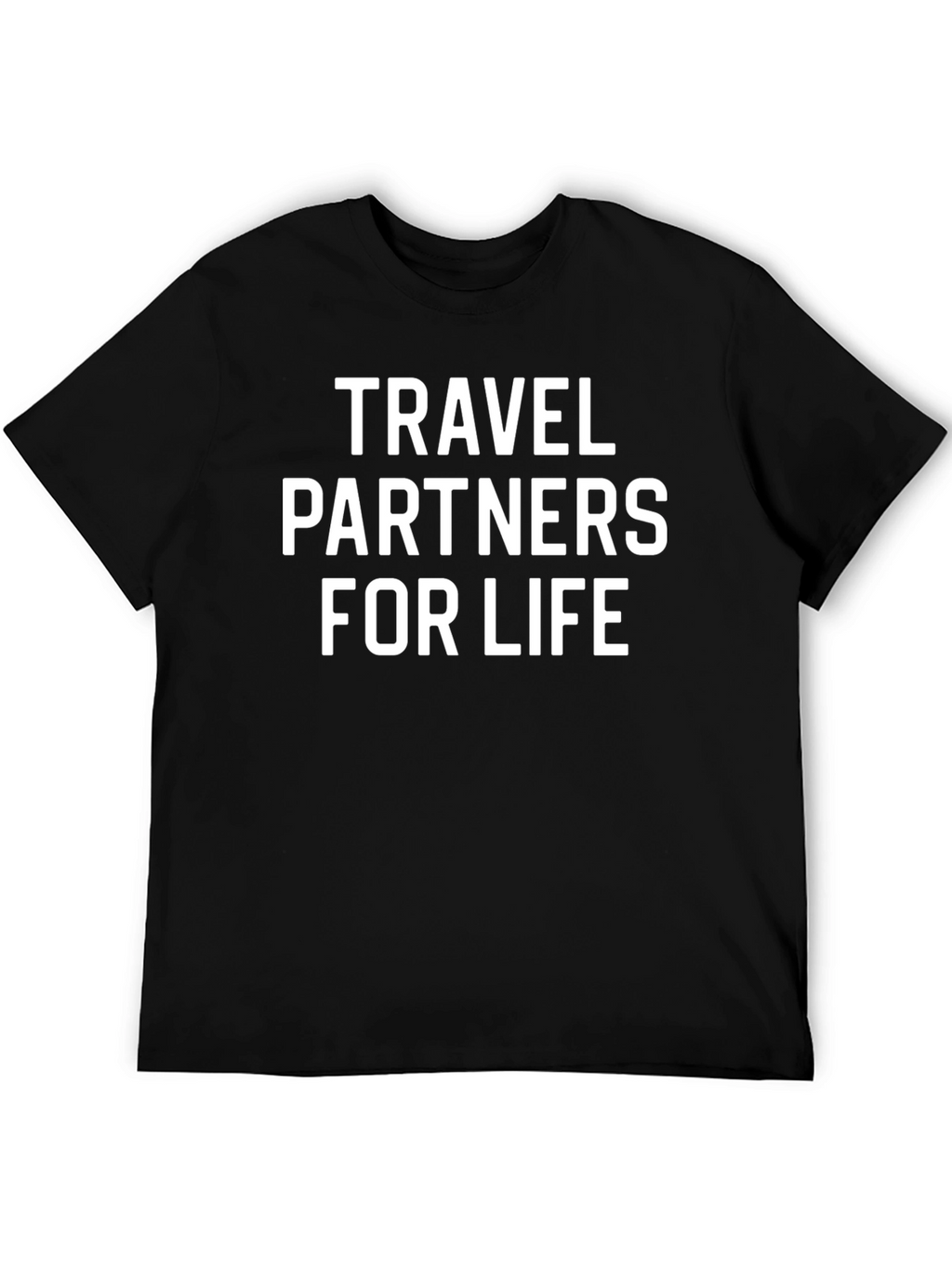 Travel Partners For Life T-Shirt Black Crewneck
