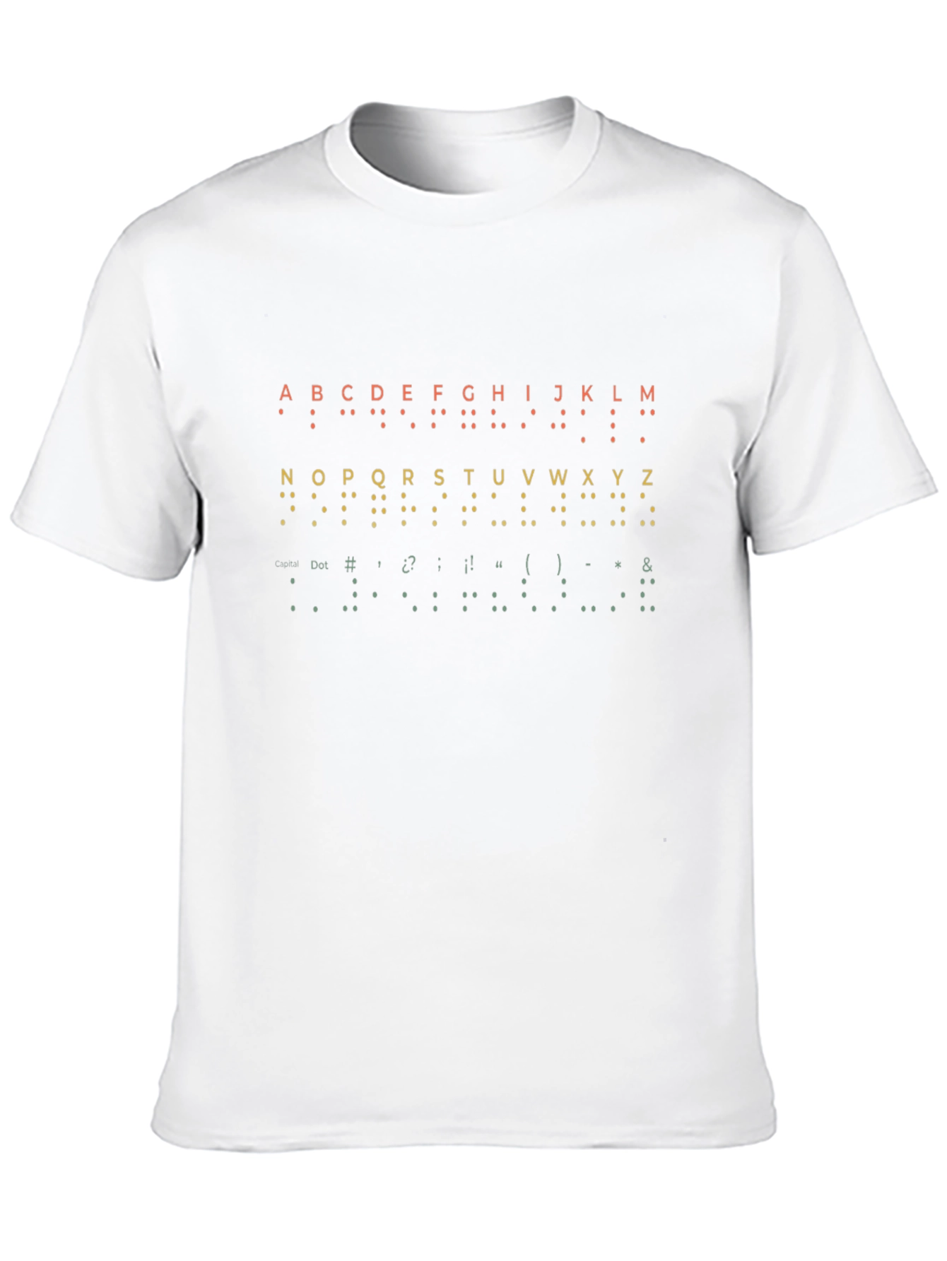 Braille Alphabet Black Graphic Tee