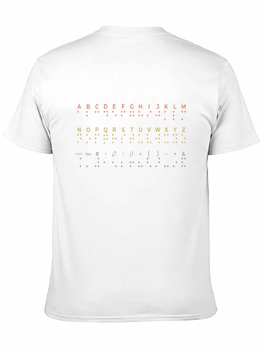 Braille Alphabet Black Graphic Tee