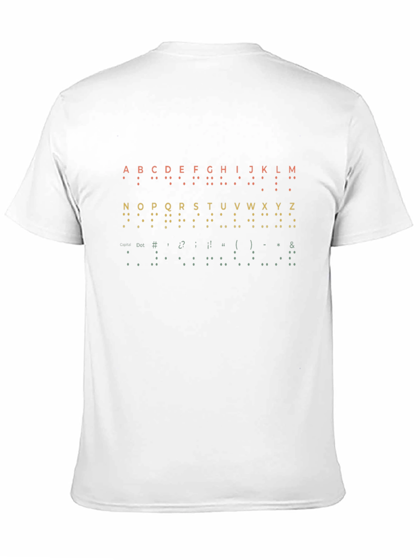 Braille Alphabet Black Graphic Tee